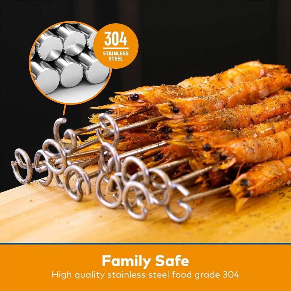 Air Fryer Skewer Stand 6/8Qt Stainless Steel Detachable Vertical Skewers Holder for Grilling Home Kitchen Kabobs Accessories New