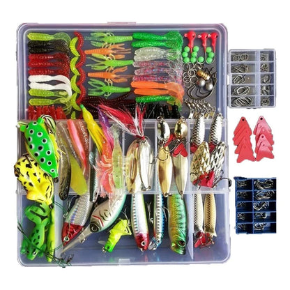 Kit Fishing Lures Set Hard Artificial Wobblers Metal Jig Spoons Soft Lure Fishing Silicone Bait Fishing Tackle Accessories Pesca