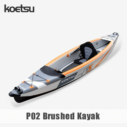 KOETSU P02 inflatable kayak single kayak PVC small boat, suitable for outdoor water activities, fishing, and kayaking