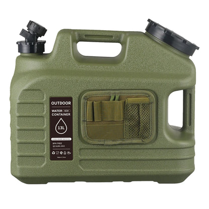 13L Water Storage Container Leak-Proof Drinking Water Bucket Large Capacity Water Container Jug for Vehicle Car Camping
