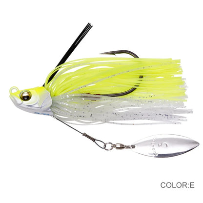 Spinner Bait Fishing Lure, Bass Jig Chatter Bait, Chatterbait Fishing Kit, Wobblers, Fishing Tackle, Spoon, 15g