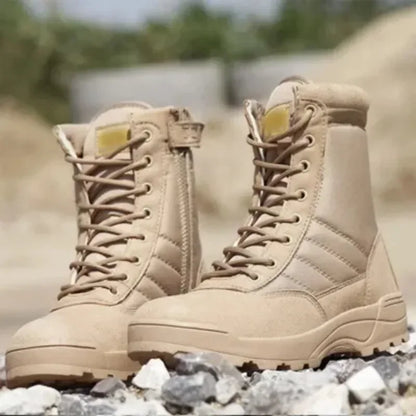 New Popular Fashion Men's Boots Winter Outdoor Leather  Breathable Combat  Plus Size Desert Boots Men's Hiking Shoes