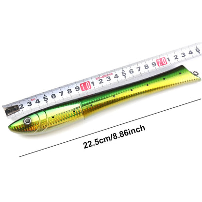 Portable Fish Shaped Fishing Rod with Reel Telescopic Mini Pocket Pen Fishing Pole with Reel Travel Fishing Rod Gifts for Men