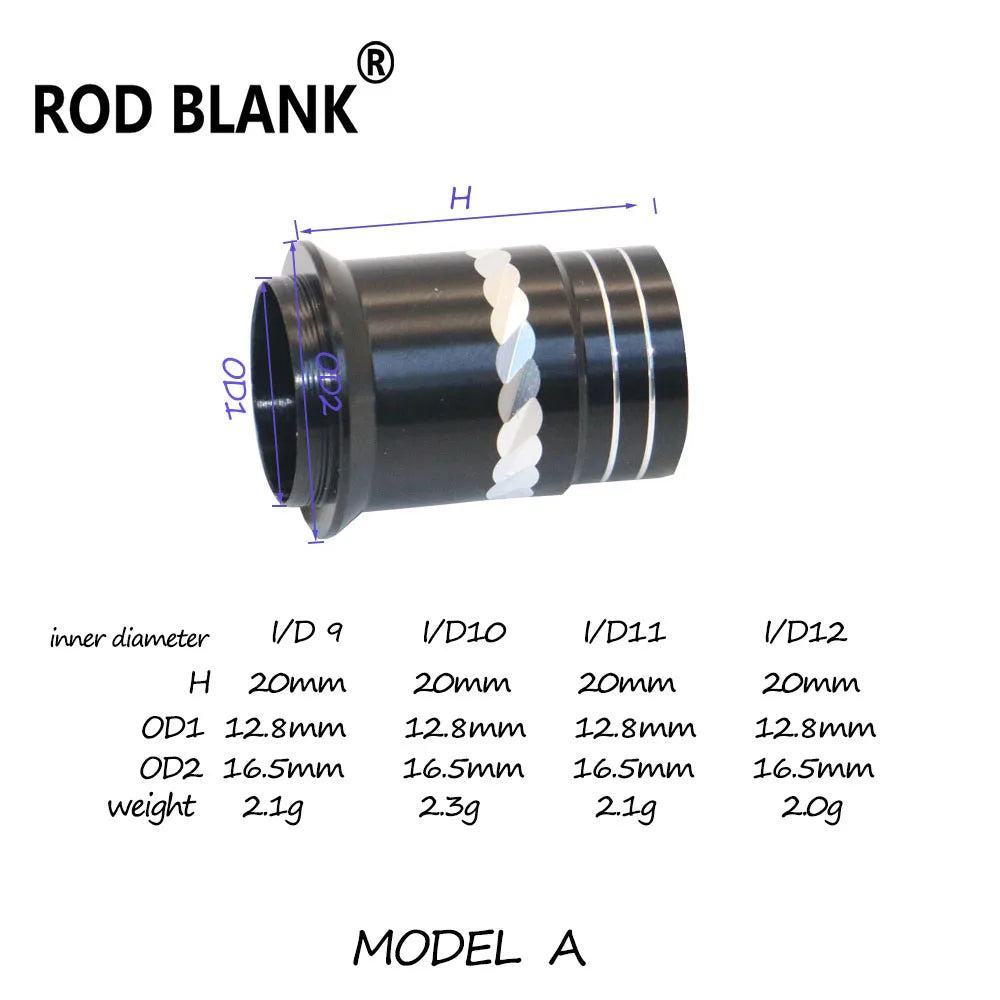 Rod Blank 5Pcs/Lot Fishing Rod Building Front Aluminum Trim Part Rod Building Component Fishing Rod Repair Aluminum Accessories