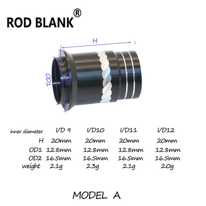 Rod Blank 5Pcs/Lot Fishing Rod Building Front Aluminum Trim Part Rod Building Component Fishing Rod Repair Aluminum Accessories