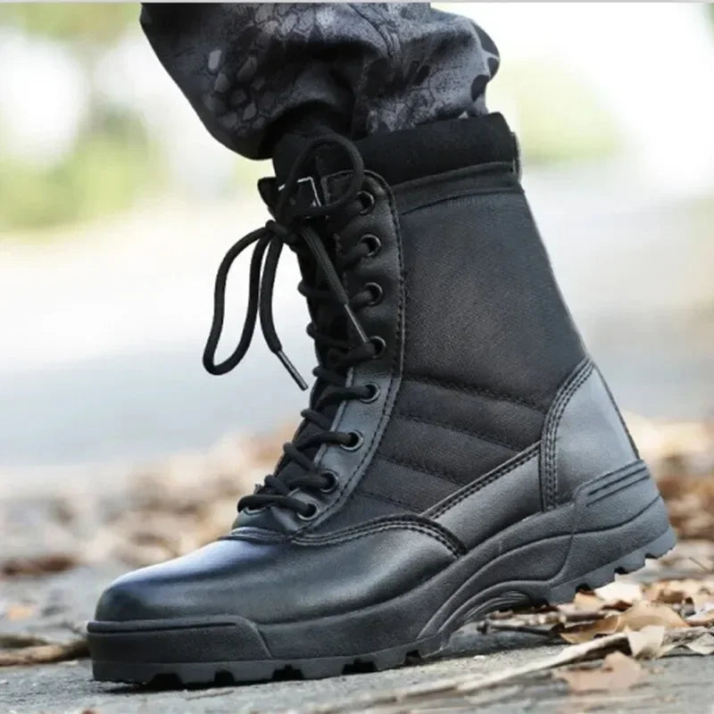New Popular Fashion Men's Boots Winter Outdoor Leather  Breathable Combat  Plus Size Desert Boots Men's Hiking Shoes