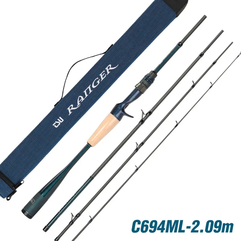 TSURINOYA Travel Fishing Rod RANGER 2.08m 2.09m 2.21m L-ML、ML-M FUJI A Guide Fast Action Portable Spinning Casting Bass Rod