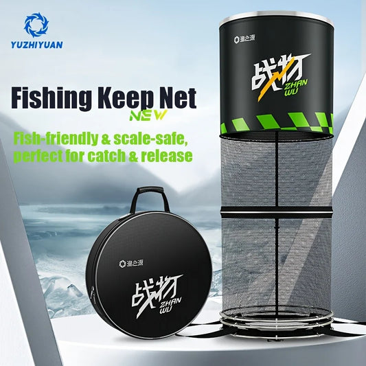 Fishing Gear, Fish keepnet, Live Fish Holder, Fish Storage, Essential Tackle for Freshwater Fishing & Commercial Fisheries