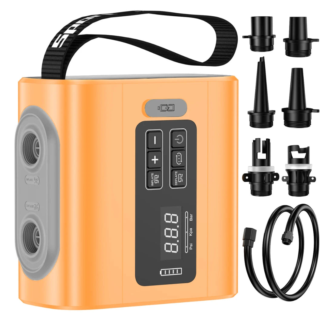 WESTTUNE Outdoor Wireless Air Pump Travel Vacuum Pump with Inflatable Deflate Portable Electric MINI Inflatable Pumps for Mats