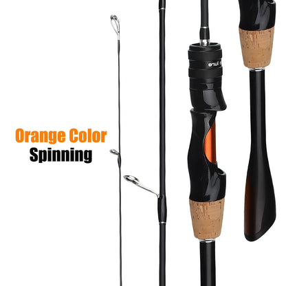 UL Ultra Light Carbon Fiber Lure Fishing Rod Tool for Carp Bass Trout,Spinning Casting Rod,1.8m 1.68m,Small Bait Fishing Pole