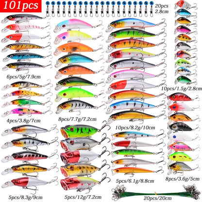 Mixed Fishing Lures Kit Lure Set Wobbler Crankbaits Swimbait Minnow Hard Baits Spiners Carp Fishing Tackle