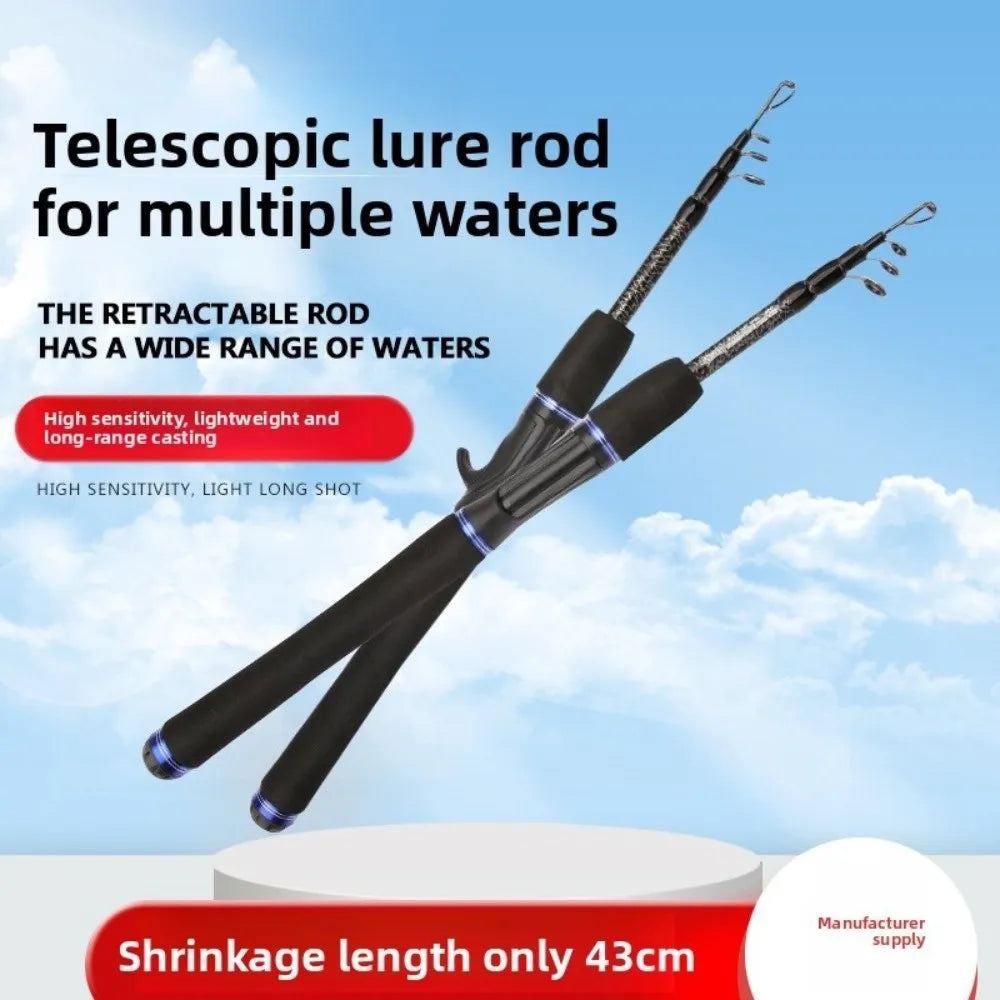 1.65M/1.8M/2.1M Length Spinning Rods Ultralight Weight Telescopic Design Ultralight Fishing Rod Spinning Type Carbon Material