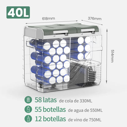 Alpicool NLS 20L 30L 40L Car Refrigerator Mini Fridge Freezer 12V Portable Compressor Cooler 12/24V DC 100-240V AC for Camping
