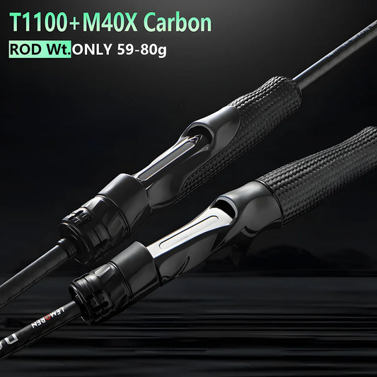 Ultra-light T1100 Carbon Fiber Lure Fishing Rod for Carp Bass Trout,L ML M MH 1.8m 1.98m 2.04m Fishing Pole,Spinning Casting Rod