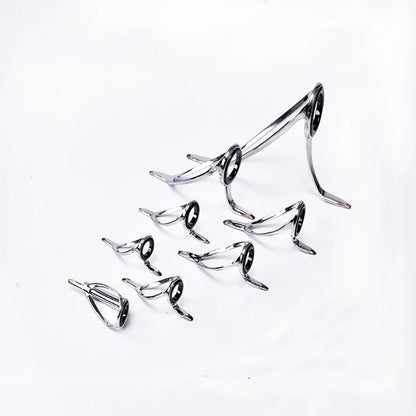 9pcs/Kit MN bracket Thunder Snakehead Spinning Rods Boat Rods Guide Ring DIY SiC Stainless Steel Enhanced Anti-Winding Guide Kit