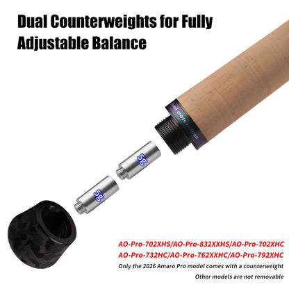 PURELURE Amaro Pro 10-80g 8ft Spinning Rod For Bass High Carbon Long Throwing Fishing Rod In FUJI Accessories Travel Casting