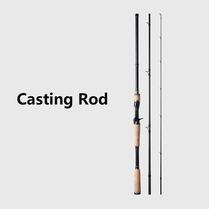 Fuji Guide Ring,3 Sections Lure Rod,Carbon Fiber Ultra Light Spinning and Casting Rod,Distance Throwing,Trout Bass Fishing Rod