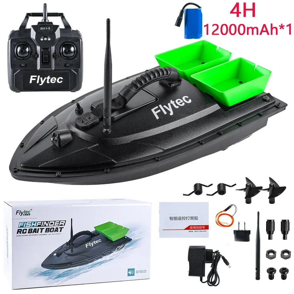 MBLN Remote Control Fishing Bait Boat, 500m Range, Single Hopper, 2kg Load, Waterproof, Cruise Control, One-Key Return.,VX