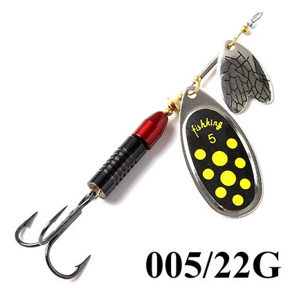 FISHKING Double Metal Spoon Fishing Lure Spoon Crankbaits Fishing Wobblers Pike Crochet Kit Artificial Bait