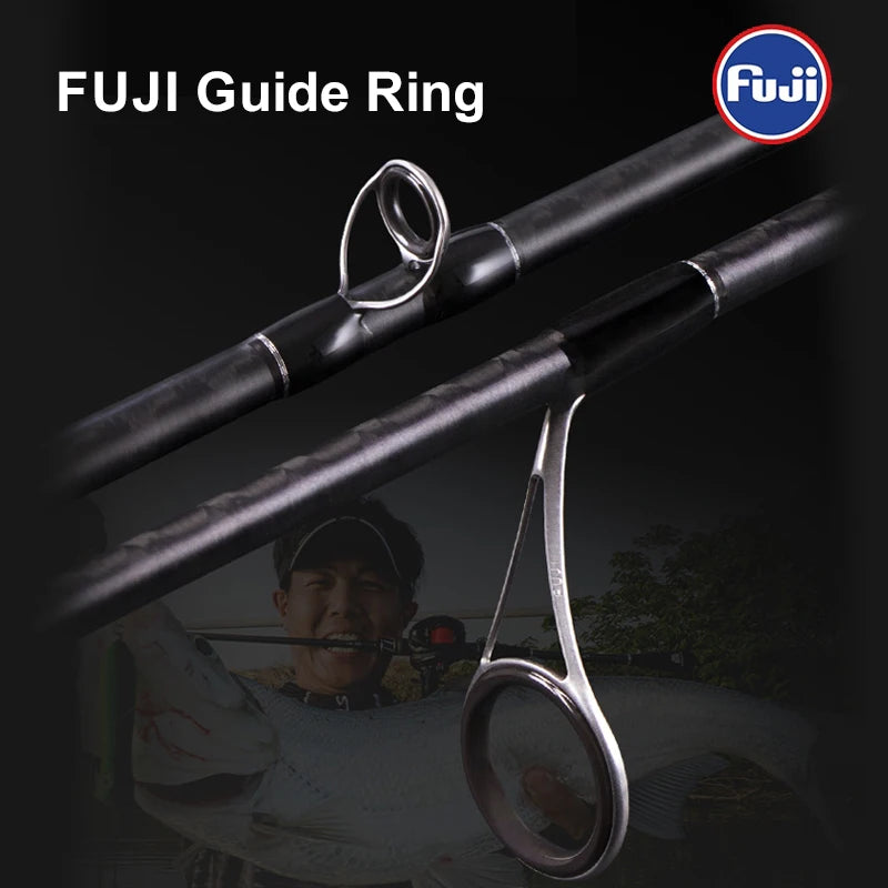 PURELURE JIEKE 9FT Spinning Casting Rod High Carbon Universal Long Throwing Fishing Rod in FUJI Accessories Fast