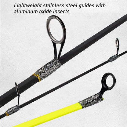 JOHNCOO 50cm Winter Ice Fishing Rods M ML MH UL 2 Sections Ultralight Portable Winter Fishing Rod Spinning Rods