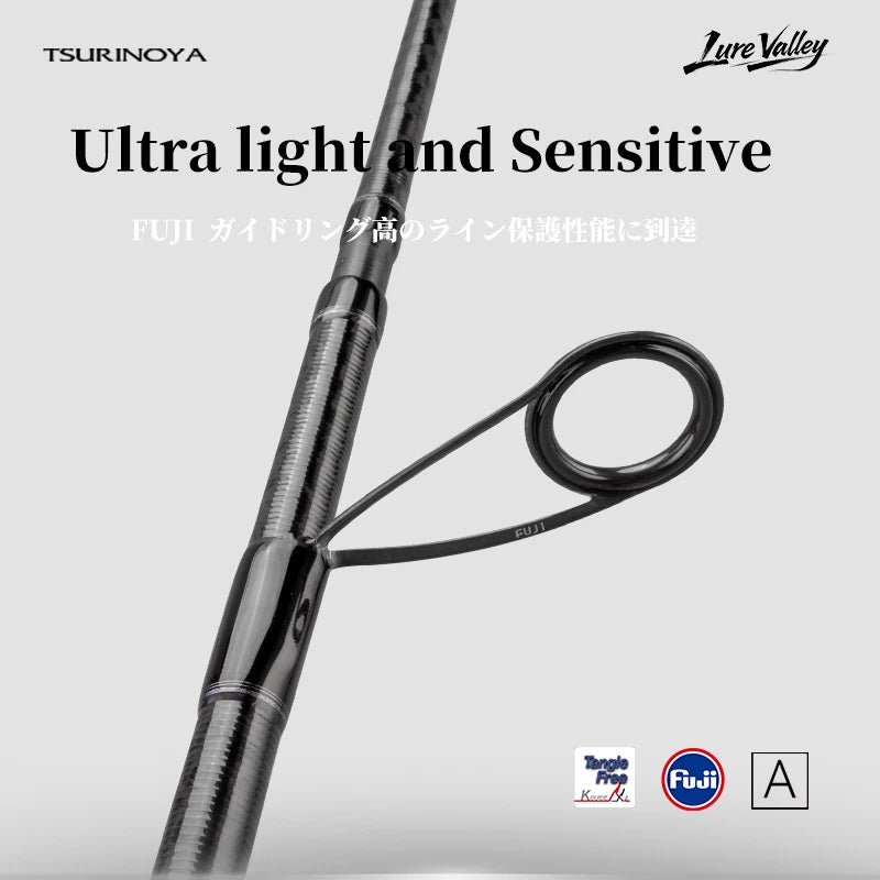 TSURINOYA Travel Fishing rod LURE VALLEY 5 Section 1.98m 2.08m 2.28m 2.44m 2.7m FUJI SIC+A Guide Action RF Spinning Casting Rod
