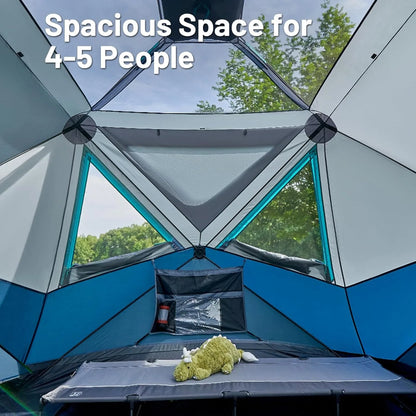 Instant Pop Up Cabin Tent for 4 6 8 People 60 Second Setup Weather Resistant with Rain Fly Carry Bag