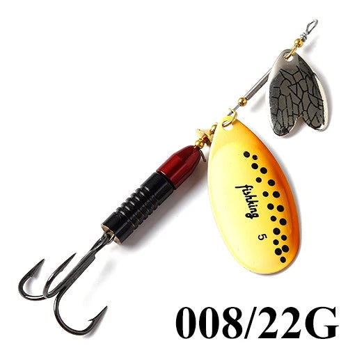FISHKING Double Metal Spoon Fishing Lure Spoon Crankbaits Fishing Wobblers Pike Crochet Kit Artificial Bait