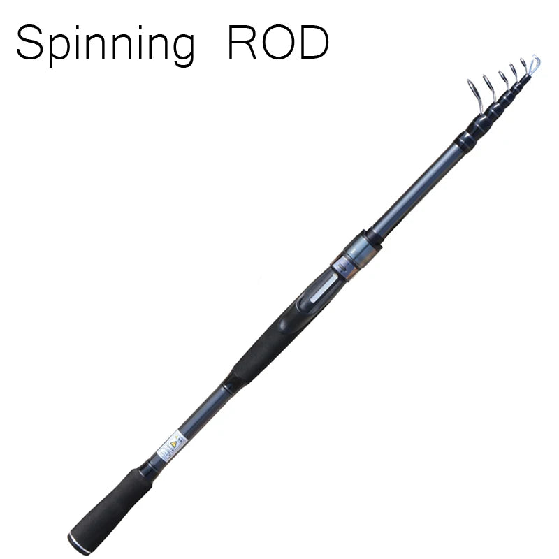 SIECHI Telescopic Fishing Rod 24T Carbon Fiber 1.8M-3.0M Travel Spinning Rods Lure Weight 3-18g 6-27g Solid Tip Rods