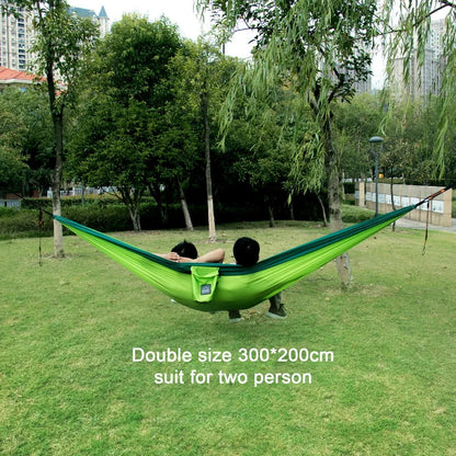 300*200cm Double size super light weight Portable Nylon Camping Hammock for outdoor Sleeping leisure