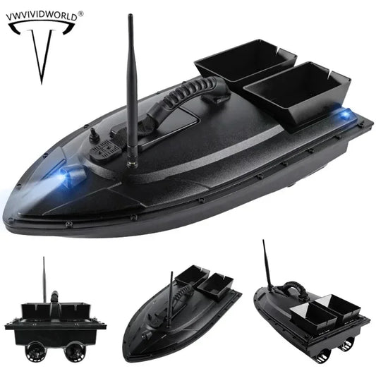 MBLN Remote Control Fishing Bait Boat, 500m Range, Single Hopper, 2kg Load, Waterproof, Cruise Control, One-Key Return.,VX
