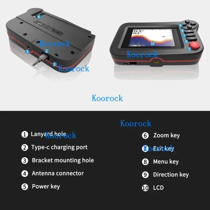 HD Fish Finder Wireless Sonar Camera Underwater Fishing Gear for Boat Smartphone