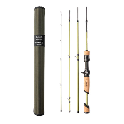 SOLOKING Micro BFS Fishing Rod for Trout Bass 4 Section Fuji Ring Toray Carbon Fiber UL Spinnng Casting Rod