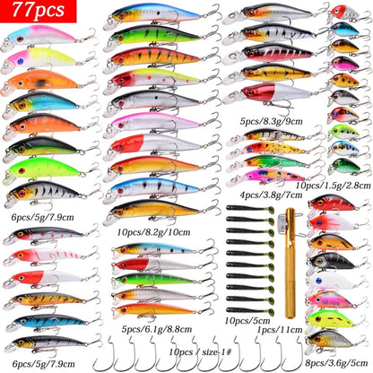 Mixed Fishing Lures Kit Lure Set Wobbler Crankbaits Swimbait Minnow Hard Baits Spiners Carp Fishing Tackle