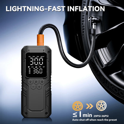 Tire Inflator Pump 150PSI Air Pump 12V Air Compressor with Digital Pressure Gauge for Car Motorcycle Bicycle Ball