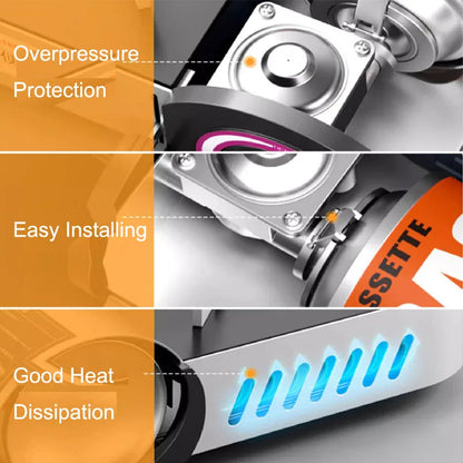 Outdoor Mini Gas Cooker Camping Hiking Picnic Portable Stove Fishing Hunting Cassette Warmer Barbecue BBQ Cooking Kitchen
