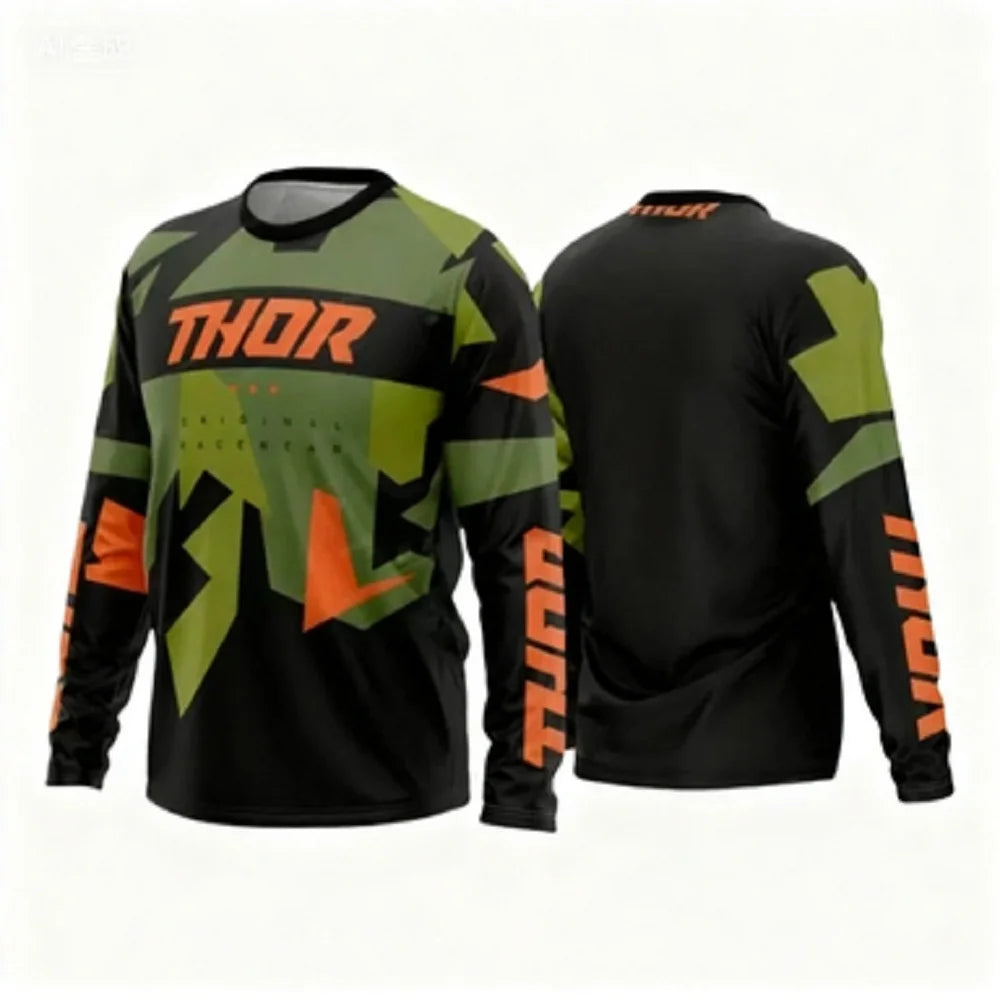 THOR Motorcycle Riding Jacket Long Sleeve Breathable Professional Racing Suit Outdoor Sports Protective Gear for Off-Road Riders