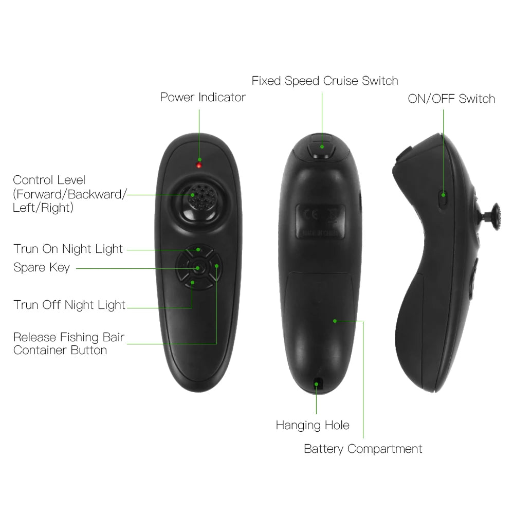 D16  Fishing Bait Boat Wireless Remote Control Fishing Feeder Fish Finder Device 430-540 yards Remote Range Fish Accessories