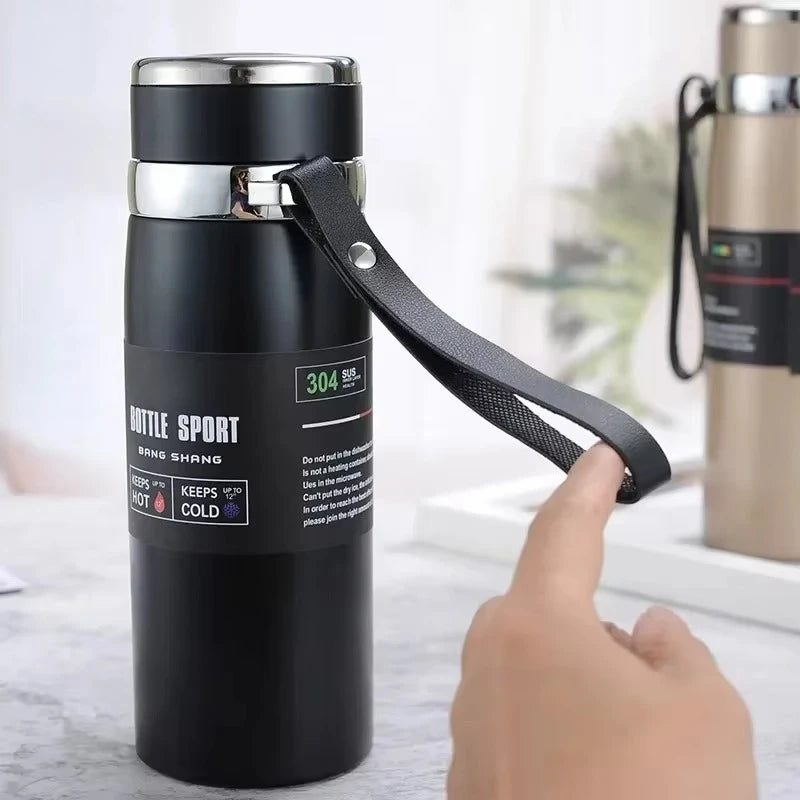 800ML ML Thermos Thermos Thermos Thermos Coffee Vacuum Flask Coffee Tea Stainless Steel Thermos Leak-proof Office Use