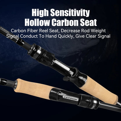 Leydun New BROOK Super Light Fishing Rod 4+1 Section 74g MF Action Fuji Guide M/ML Travel Spinning Casting Rod for Bass Pike