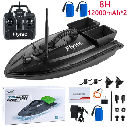 MBLN Remote Control Fishing Bait Boat, 500m Range, Single Hopper, 2kg Load, Waterproof, Cruise Control, One-Key Return.,VX