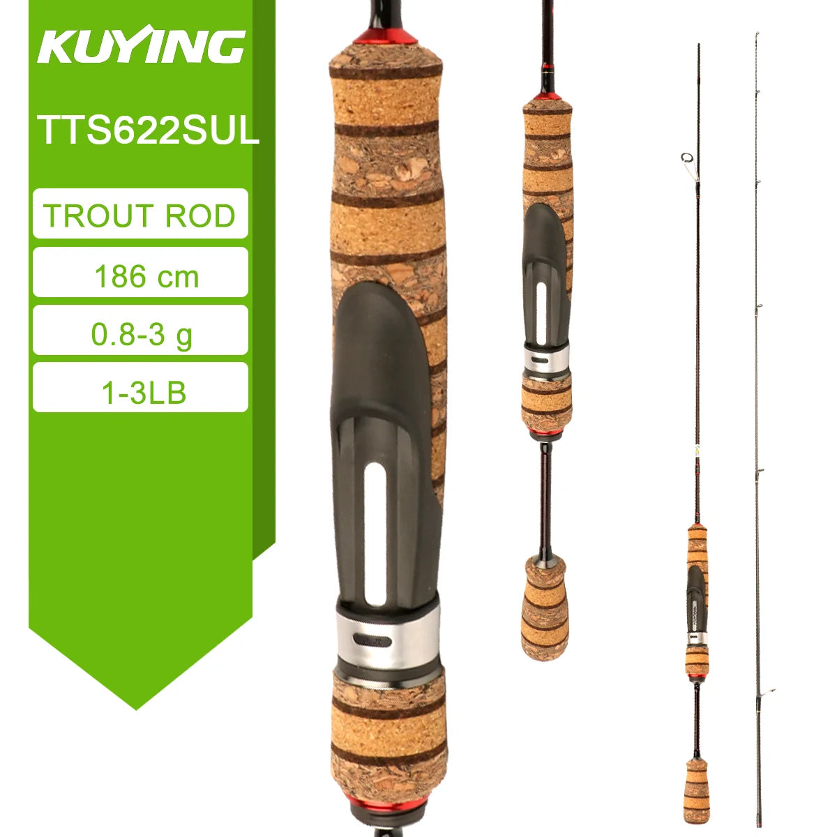 KUYING TETON Stream Trout 1-3lb 2-4lb 3-8lb Fishing Rod Lure Cane Spinning Baitcasting FUJI Carbon UL L SUL Ultralight