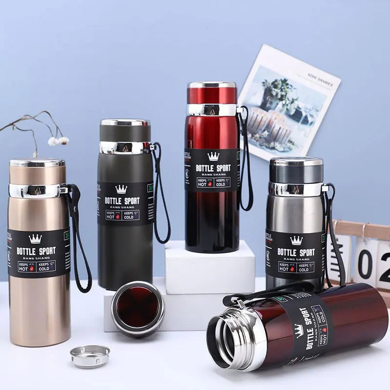 800ML ML Thermos Thermos Thermos Thermos Coffee Vacuum Flask Coffee Tea Stainless Steel Thermos Leak-proof Office Use
