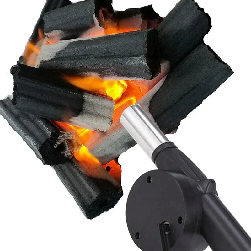Portable BBQ Air Blower Fire Starter Hand Cranked Barbecue Fan for Outdoor Grill Camping Picnic Fire Bellows Tools