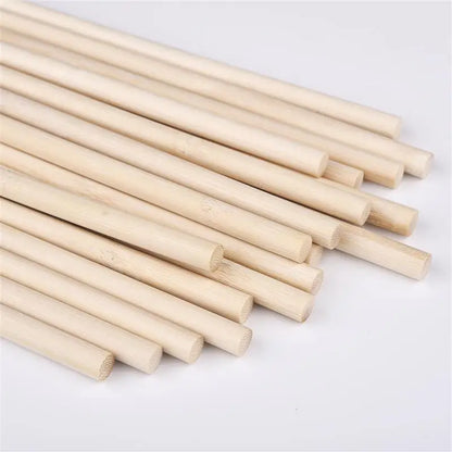 Bamboo Craft Round Rod Model Toys Building Carving Handicraft Educational DIY Accessories Bamboo'S Stick Size 300*3/4/5/6/8/10mm