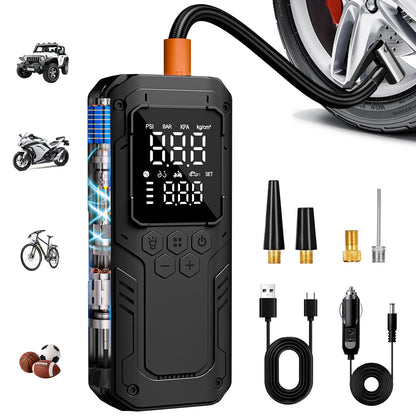 Tire Inflator Pump 150PSI Air Pump 12V Air Compressor with Digital Pressure Gauge for Car Motorcycle Bicycle Ball