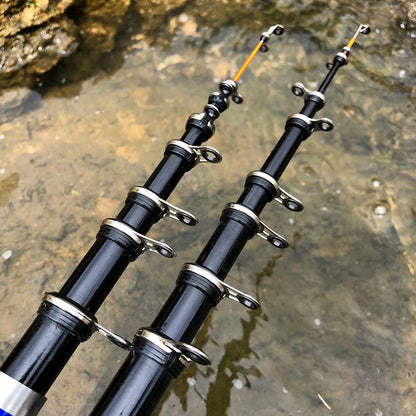 1.5-3.0m Outdoor Rock Fishing Rod Carbon Fiber Telescopic Retractable Spinning Rods Short PoleHand Fishing Tackle Sea Rod Pesca
