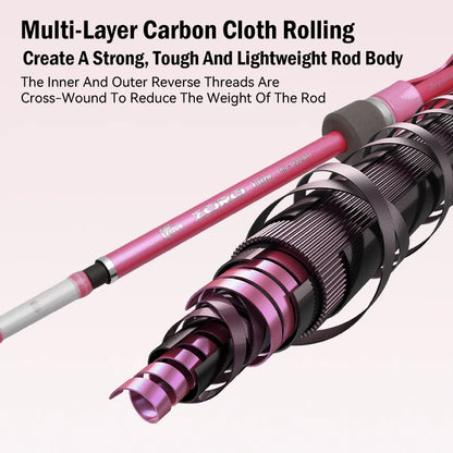 LEYDUN ZORO Ultra Light 3+1 Fishing Rod 145/168 Tianium Tip Fuji Guide Cuttlefish portable Casting Rod Squid Boat webfooted
