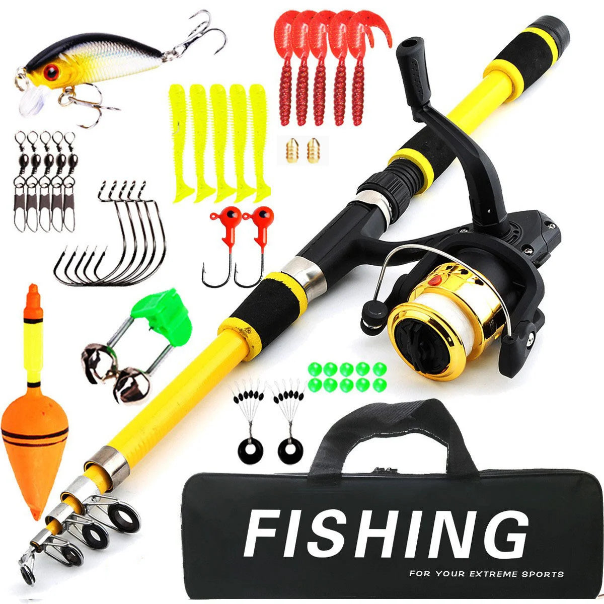 Ultra short rod wheel set 1.8m children's fishing rod and gear set