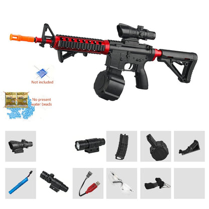 2026 New Model M416&M4 Electric Automatic Gun with 7.4V Battery and USB Charging Cable, with Magazine and Large-Capacity Bullet Storage, Same Model as the Game Version